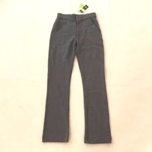 Twice Shy XS Pant Grey Organic Cotton Snap Zipper Front 2 Pocket Slim Excellent